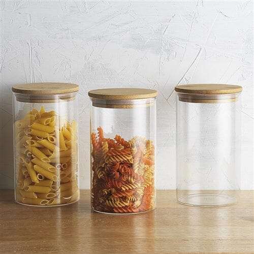 Pantry Round Canisters Set Of 3 Glassware Storage The Cooks Kitchen 
