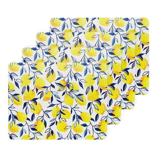 Punch Set Of 4 Placemats - Lemon