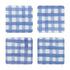 Ecology Ripe Set Of 4 Coasters Blue Gingham Placemats & Coasters The Cooks Kitchen 