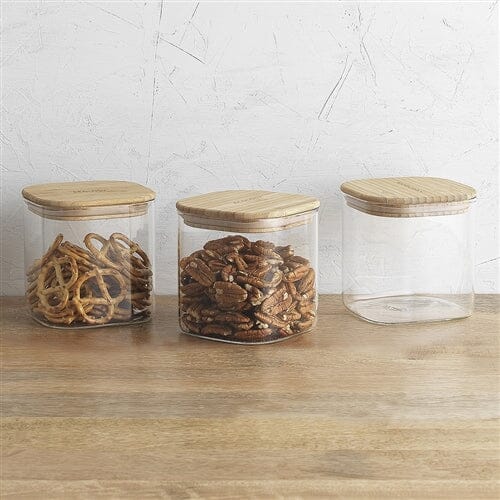 Pantry Set Of 3 Canisters 10.5cm Glassware Storage The Cooks Kitchen 