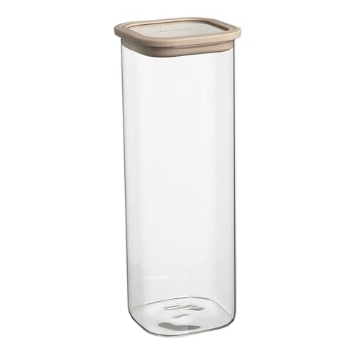 Ecology Store Square Canister With Vent 2.1l - Almond Glassware Storage The Cooks Kitchen 