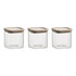 Ecology Store Set Of 3 Square Canisters - Almond Glassware Storage The Cooks Kitchen 