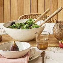 Ecology Linen Salad Bowl - Birch 27.5cm Servingware The Cooks Kitchen 
