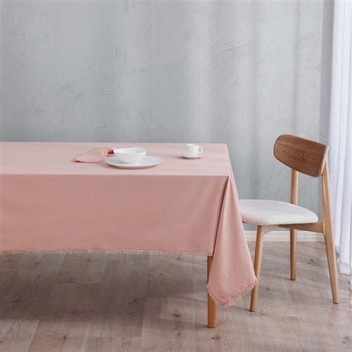 Ecology Fray Table Cloth 150x240cm - Blush Table Cloths The Cooks Kitchen 