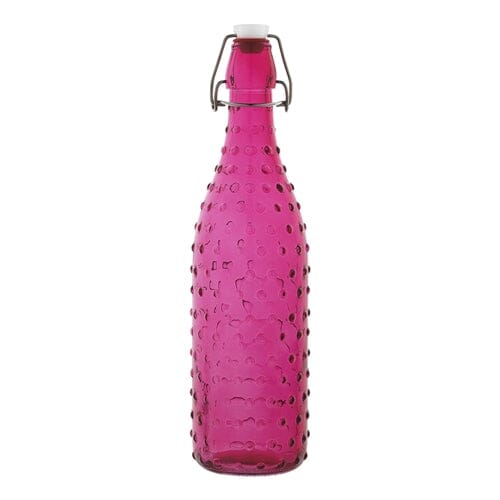 Pop Bottle - 900ml Dot Fuchsia Glassware The Cooks Kitchen 