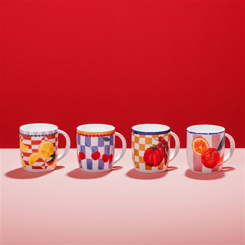 Porto Valentina Set Of 4 Mugs 300ml - Assorted