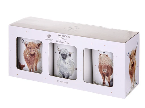 Ashdene Paddock Pals Canisters Set Of 3