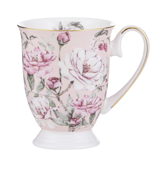 Ashdene Raspbrry Rose Pink Footed Mug 310ml