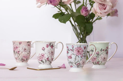 Ashdene Raspbrry Rose Pink Footed Mug 310ml