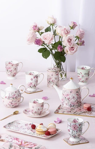 Ashdene Raspbrry Rose Pink Footed Mug 310ml