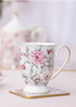 Ashdene Raspberry Rose Powder Blue Footed Mug 310ml