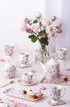 Ashdene Raspberry Rose Green Footed Mug 310ml