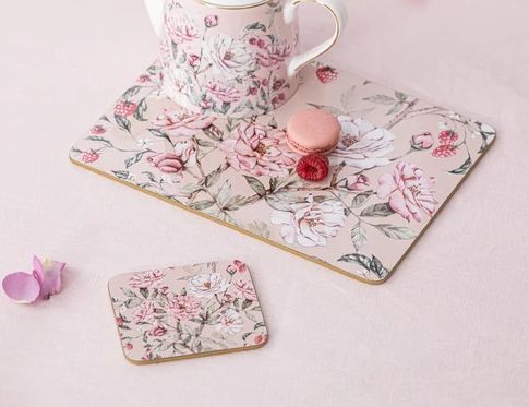 Ashdene Raspberry Rose Placemats 6pk