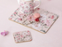 Ashdene Raspberry Rose 6pk Coasters