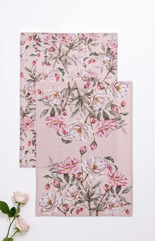 Ashdene Raspberry Rose 2pk Kitchen Towel