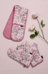 Ashdene Raspberry Rose Double Oven Mitt
