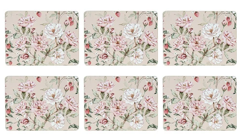 Ashdene Raspberry Rose 6pk Placemat