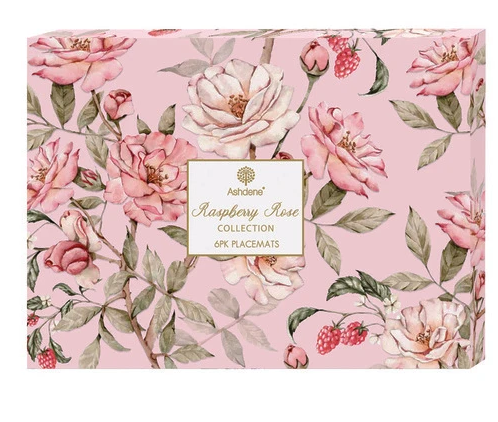 Ashdene Raspberry Rose 6pk Placemat