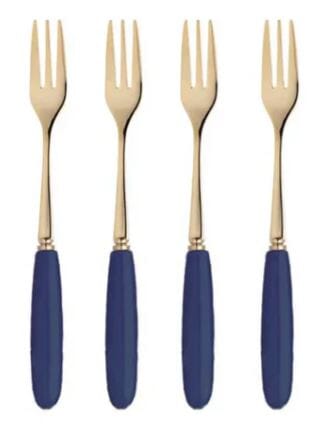 Ashdene Parisienne Navy Cake Fork Set Of 4 Cutlery Sets The Cooks Kitchen 