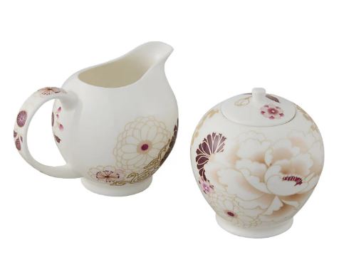 Maxwell & Williams Kimono Sugar & Creamer - White