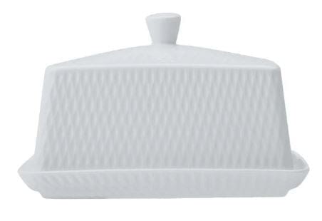Maxwell & Williams White Basics Diamonds Butter Dish Gift Boxed Bread & Butter Storage The Cooks Kitchen 