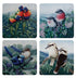 Maxwell & Williams  - Birds Of Australia Katherine Castle 10 Year Anniversary - Corkback Coasters 10.5cm - Set Of 4 Assorted