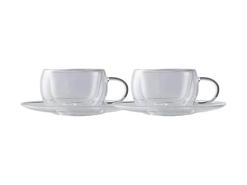 Maxwell & Williams Blend Double Wall Cup & Saucer 80ml S/2 Mugs - Cups & Saucers The Cooks Kitchen Mandurah 