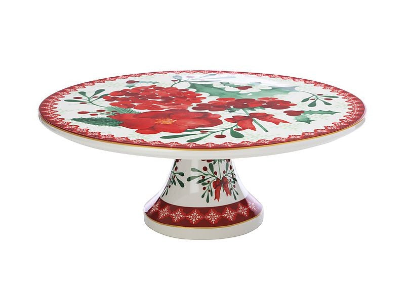 Maxwell & Williams Mistletoe Footed Cake Stand 30cm