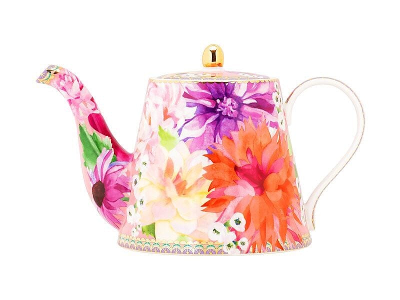 Maxwell & Williams Teas & C's Dahlia Daze Teapot With Infuser 1lt Pink Teapots & Infusers The Cooks Kitchen Mandurah 