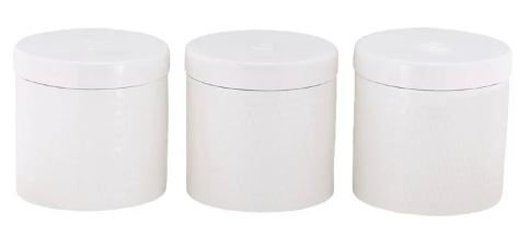 Maxwell & Williams White Basics Diamonds Canister 600ml Set Of 3 Gift Boxed
