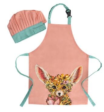 Maxwell & Williams Marini Ferlazzo Wild Planet Kids Apron & Hat Set Fennec Fox Aprons, Mitts & Gloves The Cooks Kitchen Mandurah 
