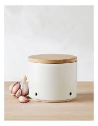 Maxwell & Williams White Basics Garlic Pot 10cm Garlic Storage The Cooks Kitchen 