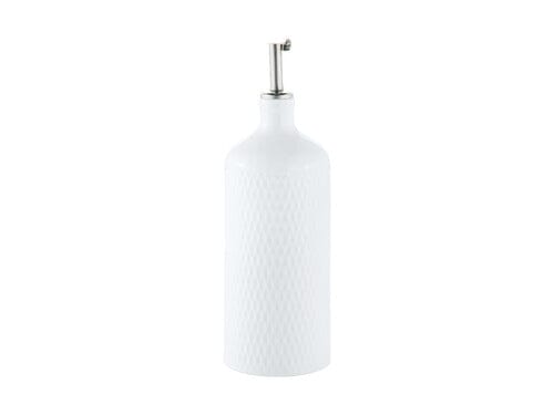 Maxwell & Williams White Basics Diamond Oil Bottle S/s Pourer 500ml Oil Jars & Drizzlers The Cooks Kitchen 