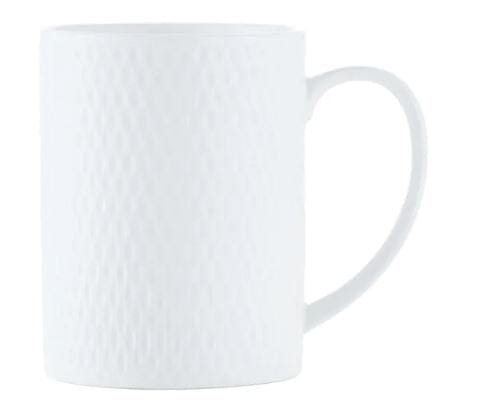 Maxwell & Williams White Basics Diamonds Straight Mug 400ml Coffee Cups The Cooks Kitchen 