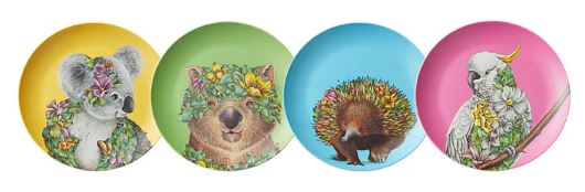 Maxwell & Williams Marini Ferlazzo Wild Planet Bamboo Plate Set Of 4