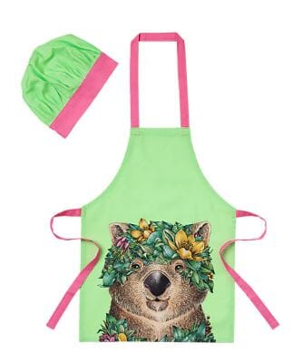 Maxwell & Williams Marini Ferlazzo Wild Planet Child Apron & Hat Set Wombat Aprons, Mitts & Gloves The Cooks Kitchen 