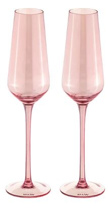 Maxwell & Williams Glamour Flute 230ml S/2 Pink