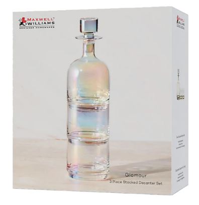 Maxwell & Williams Glamour 3pc Stacked Decanter Iridescent