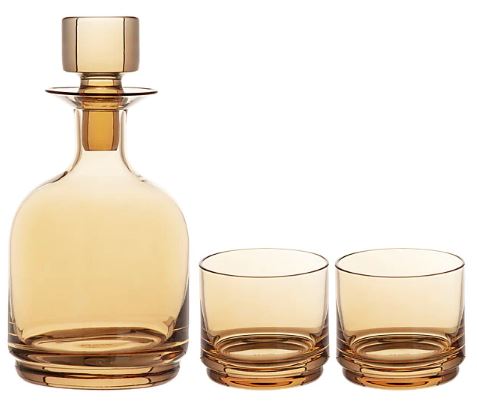 Maxwell & Williams Glamour 3pc Stacked Decanter Set Gold