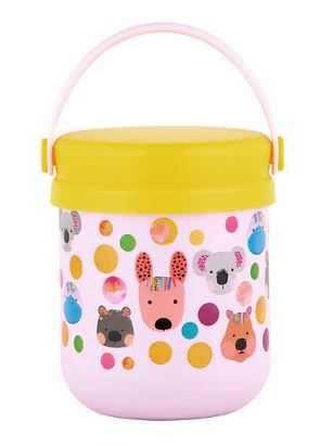 Maxwell & Williams Kasey Rainbow - Critters Childrens Insulated Food Container 300ml - Pink