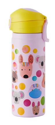 Maxwell & Williams Kasey Rainbow - Critters Double Walled Insulated Bottle 550ml - Pink