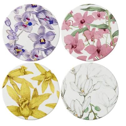 Maxwell & Williams Royal Botanic Gardens - Australian Orchids Ceramic Round Coasters 9.5cm Set Of 4 Placemats & Coasters The Cooks Kitchen 