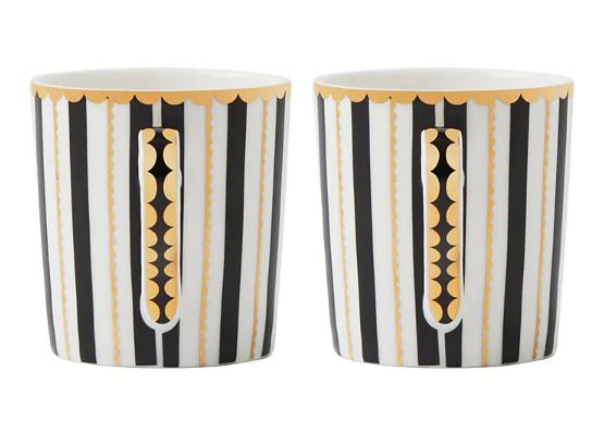 Maxwell & Williams Teas & C's - Regency Demi Cup & Saucer 100ml Set Of 2 - Black