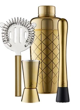 Maxwell & Williams Cocktail & Co Lafayette 4pc Cocktail Set Gold Cocktail Hour The Cooks Kitchen 