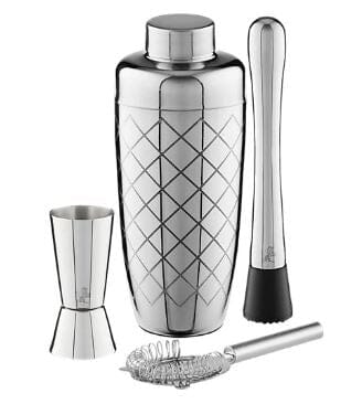 Maxwell & Williams Lafayette 4pc Cocktail Set Silver Cocktail Hour The Cooks Kitchen 