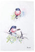 Maxwell & Williams Katherine Castle Bird Life Tea Towel Pink Robin Tea Towels The Cooks Kitchen 