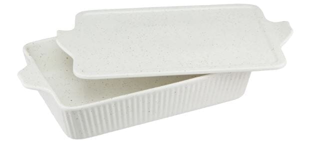 Maxwell & Wiliams Speckle - Rectangle Baker With Tray Lid 33x23cm - Cream Baking Tins, Trays, Pans & Ramekins The Cooks Kitchen 