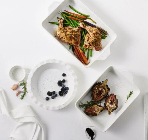 Maxwell & Williams Speckle - Fluted Pie Dish 25x4.5cm - Cream Baking Tins, Trays, Pans & Ramekins The Cooks Kitchen 