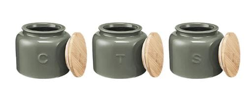 Maxwell & Williams Indulgence Canister Set Of 3 60ml - Sage Sugar, Coffee & Tea The Cooks Kitchen 