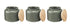 Maxwell & Williams Indulgence Canister Set Of 3 60ml - Sage Sugar, Coffee & Tea The Cooks Kitchen 